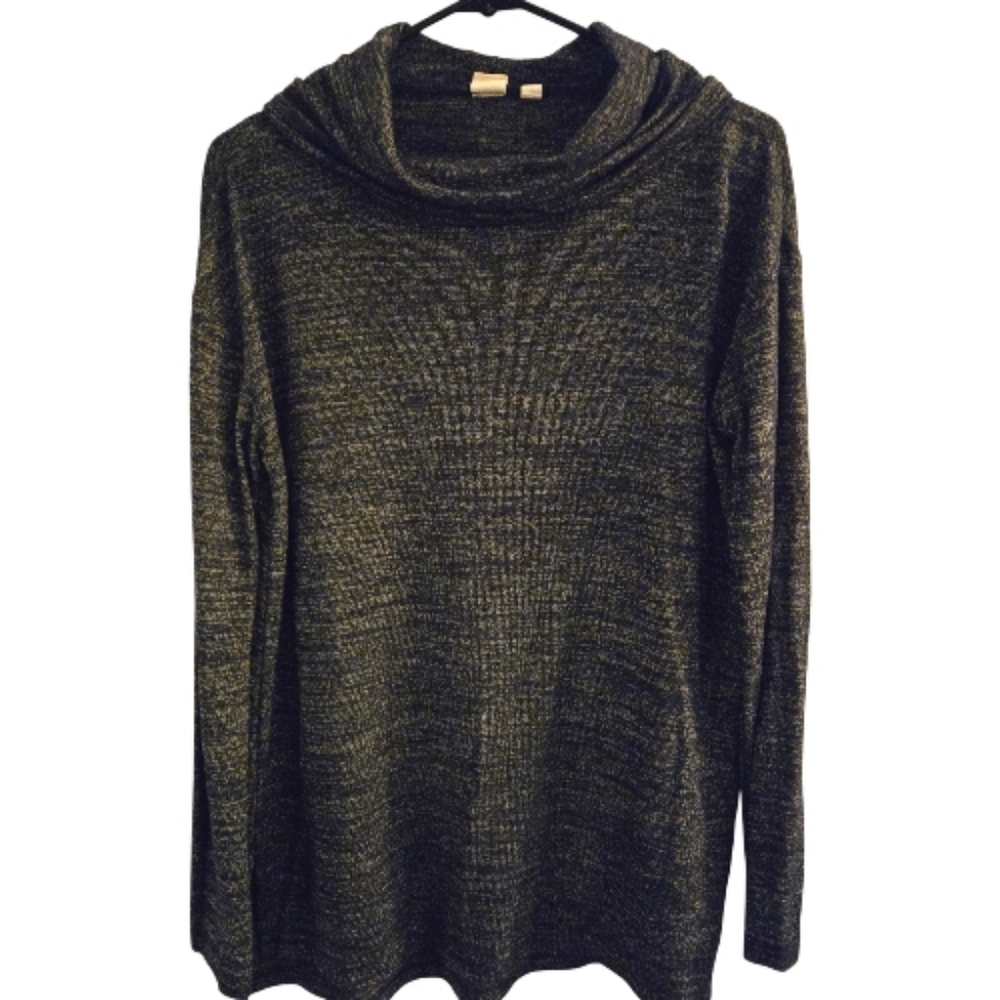 GAP COWL NECK WOMENS BLUE LONG SLEEVE SWEATER SZ M